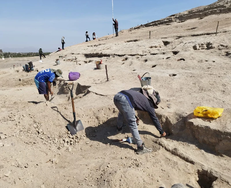 Excavación de la Fachada Norte del Montículo 1